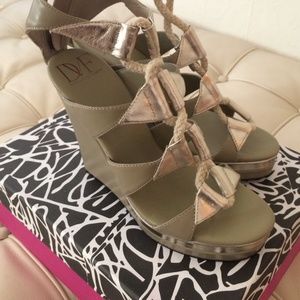 Diane Von Furstenberg wedge sandals
